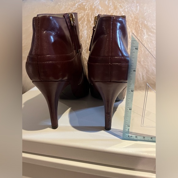 Nine West Bordeaux Leather Ankle Boots - Picture 2 of 4